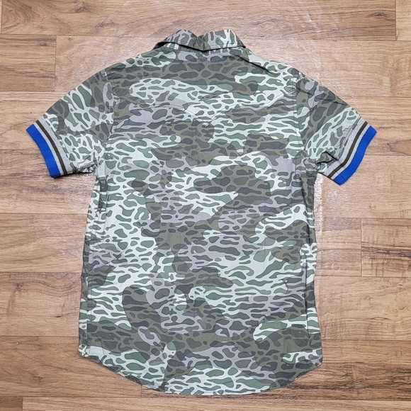 Diesel Camo Boys Button Down Shirt Sz 9 - Picture 3 of 5